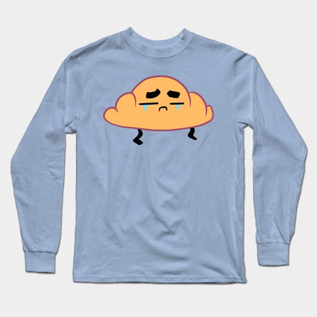 Crying Croissant Friend Long Sleeve T-Shirt by yeppep